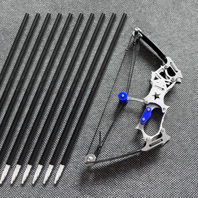 Archery Bow Set Left and Right Hand Compound Bow Hunting Bow Metal Material Catapult RH/LH for Practice Archery