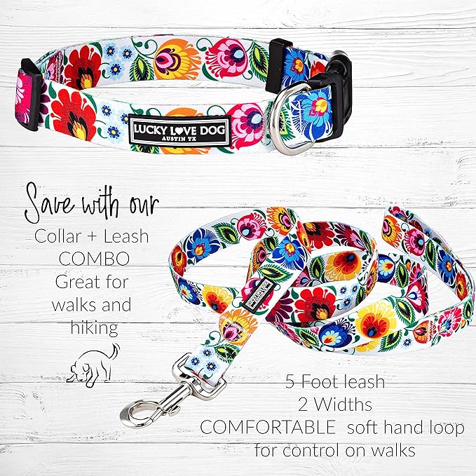 Lucky Love Dog - Adjustable Dog Collar with Easy Click Buckle for Small Ones, Durable, & Comfortable for Male & Female Dogs, Pet Collar for Puppies & Adult Dogs - Ladybird, XS