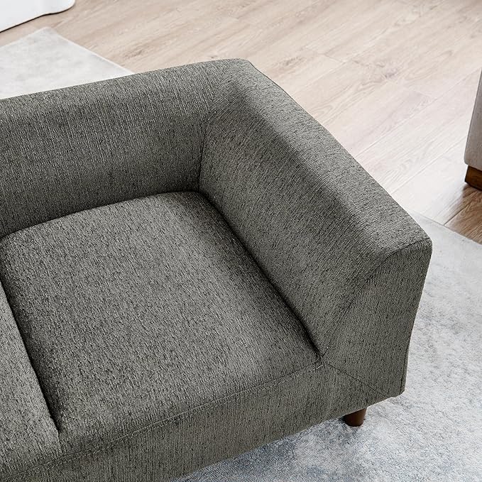 Pet Sofa with Backrest and Armrests,Modern Rectangular Pet Sofa Suitable for Small and Medium Dogs,Soft Cushion Comfortable Dog Sofa for Living Room,Dark Grey