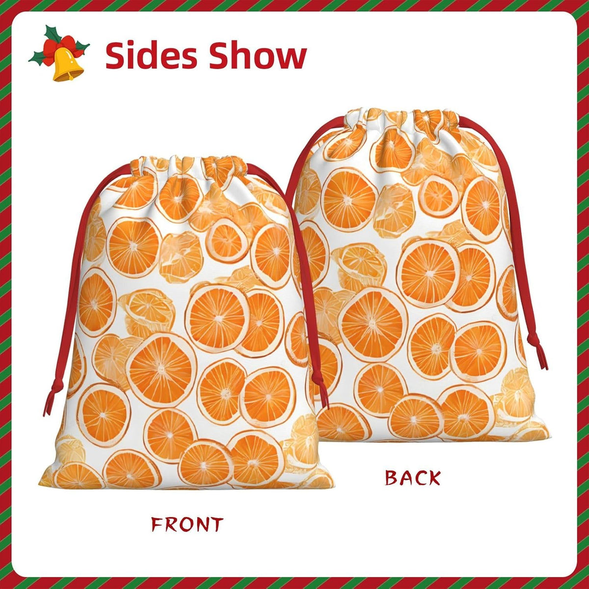 DCEHGEW Peach Soft Drawstring Gift Wrapping Bags, Reusable Polyester Pouch Storage Bag for Christmas, Halloween, Party Favors, Jewelry, Small Size: 7.9x10.6 inches