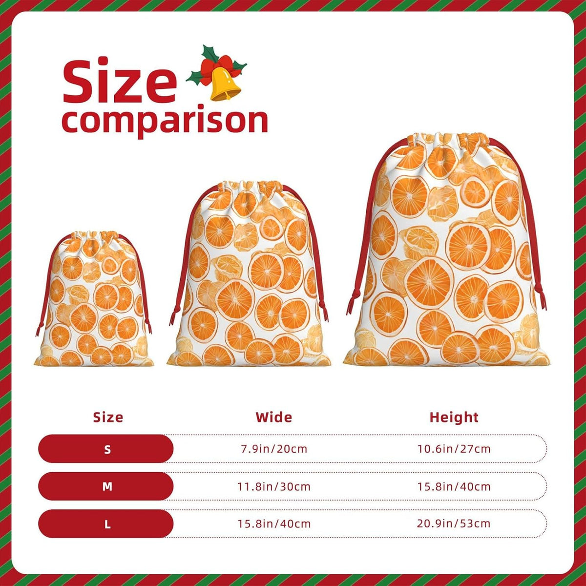 DCEHGEW Peach Soft Drawstring Gift Wrapping Bags, Reusable Polyester Pouch Storage Bag for Christmas, Halloween, Party Favors, Jewelry, Small Size: 7.9x10.6 inches
