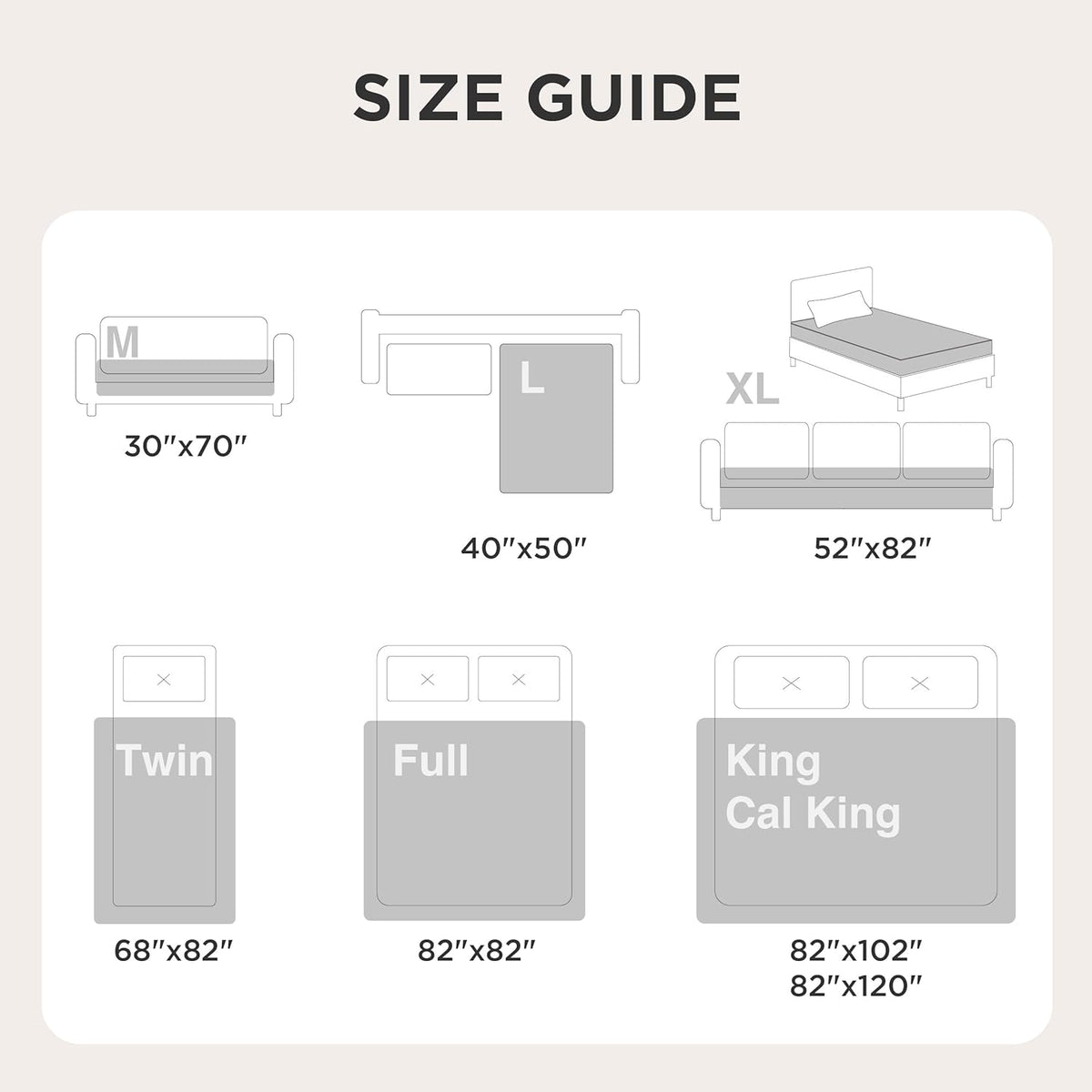 Bedsure Waterproof Couch Cover for Dogs Washable - Waterproof Blanket for Large Dogs Couch Sofa Bed Cozy, Lightweight Furniture Protector for Pet Cat Quick Drying, Ash Grey, 52x82IN