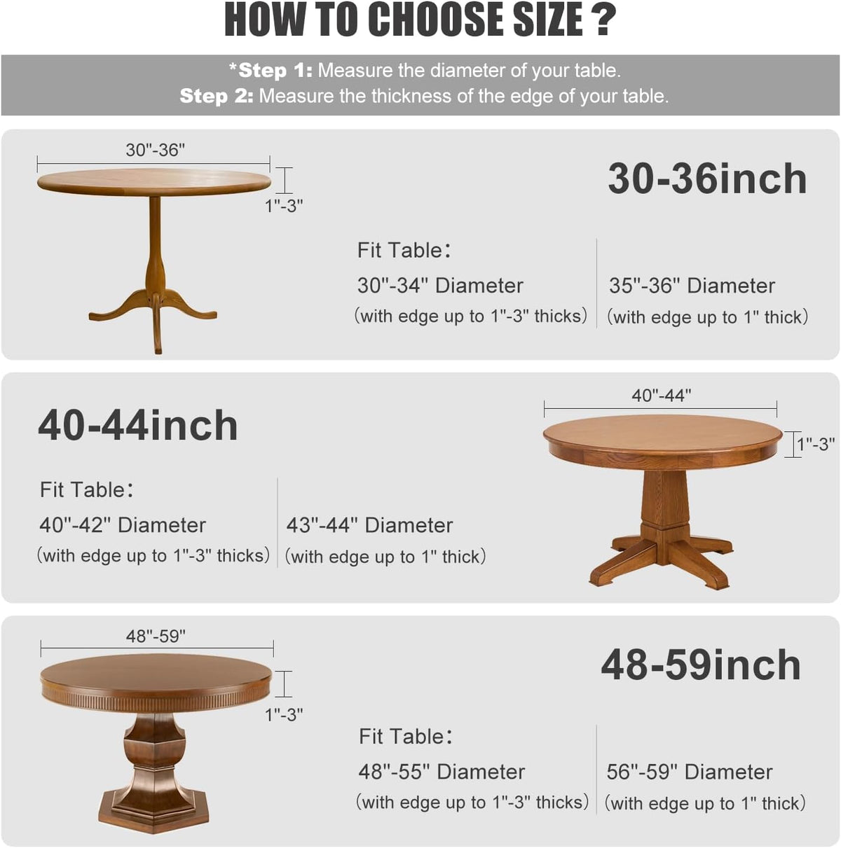 Fitted Round Table Cloth, Fits Round Tablecloth for 30-36"