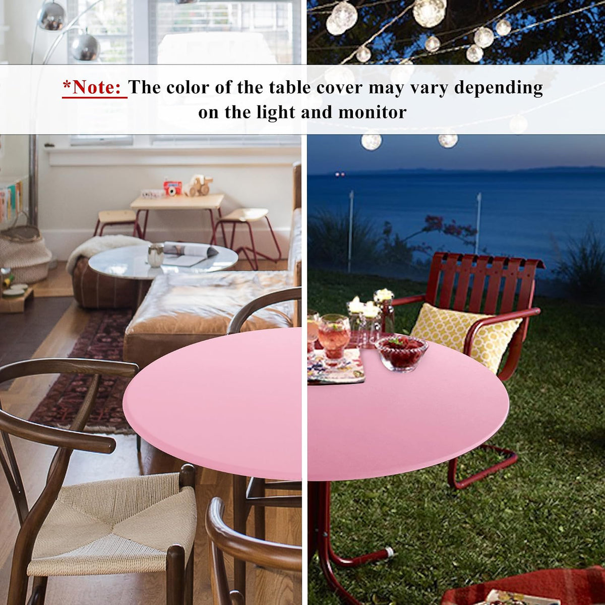 Fitted Round Table Cloth, Fits Round Tablecloth for 30-36"