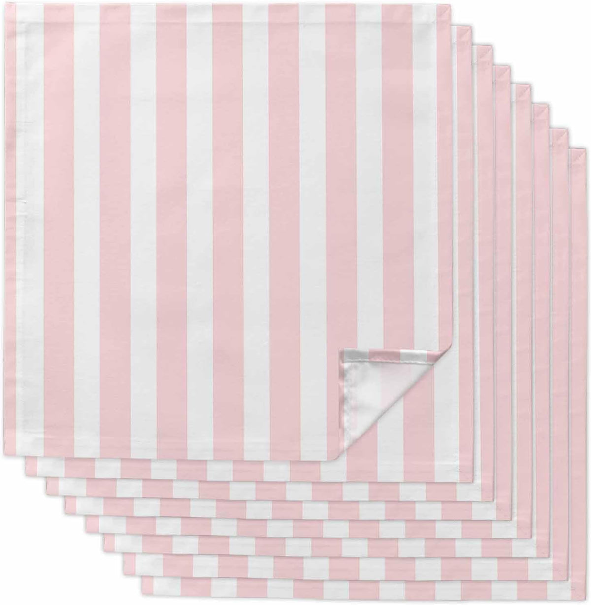 1Pcs Pink and White Striped Dinner Napkins Gradient Geometric Cloth Napkins 20 x 20 Inch Reusable Washable Soft Napkin Guest Hand Towel for Cocktail, Party, Dinner Supplies