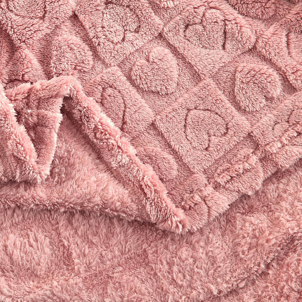 Heart Checkered Throw Blankets, for Love Mother Friends Pets,280 GSM Super Soft Warm Lightweight Fluffy Bed Blanket for Women Anniversaries(Pink,50"x60")