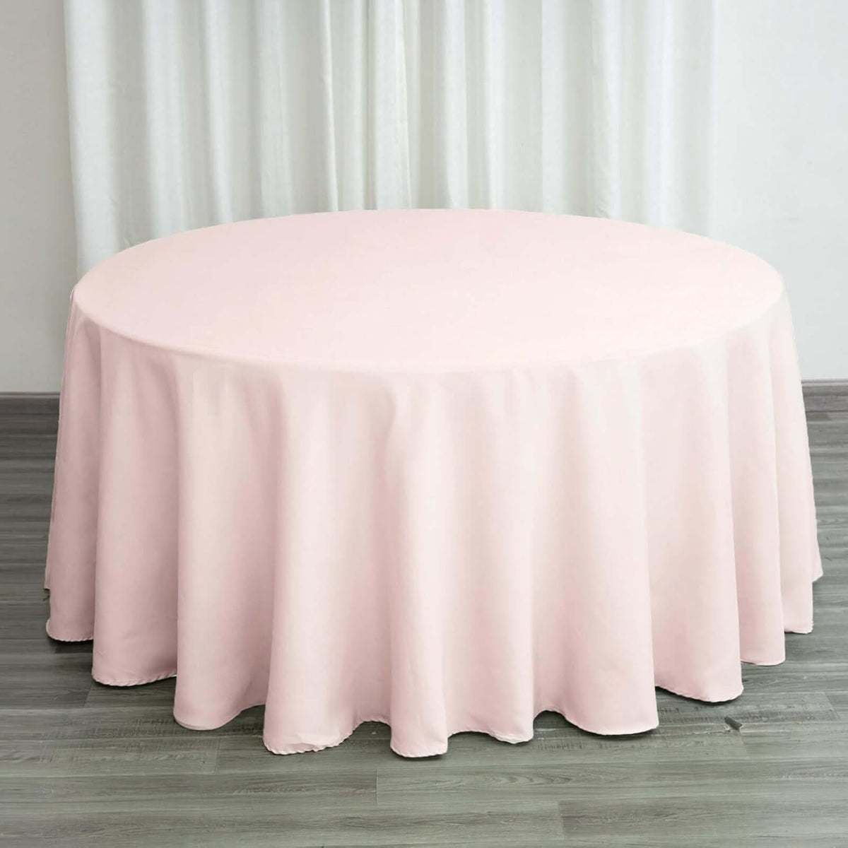 10 Pack Round Tablecloth, 120 Inch Stain & Wrinkle Resistant Washable Table Cloth, Decorative Polyester Fabric Table Cover for Banquet, Wedding, Dining- Blush