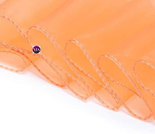 Pack of 75 Organza Chair Sashes for Weddings & Events Décor | Sheer Shiny Dining Chair Bows for Banquet, Party, Reception | Reusable Decorative Sash for Folding & Chiavari Chairs - Peach