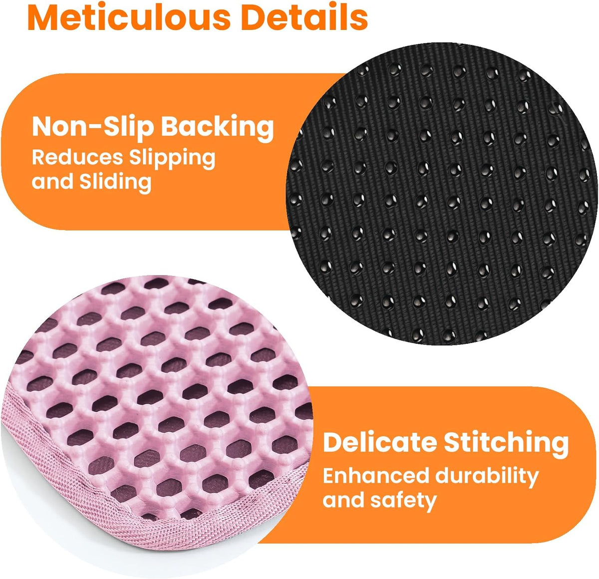 Small Cat Litter Mat, Double Layer Honeycomb Litter Box Mat