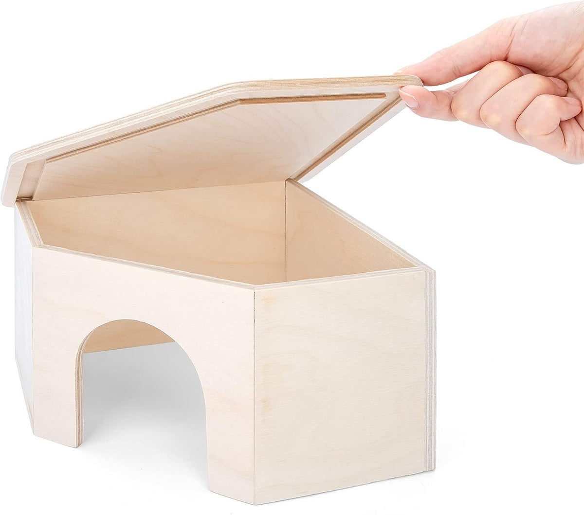 Niteangel Birch Chamber-Maze Hamster Hideout - Small Pets Woodland House Habitats Decor for Hamster Mice Gerbils Mouse