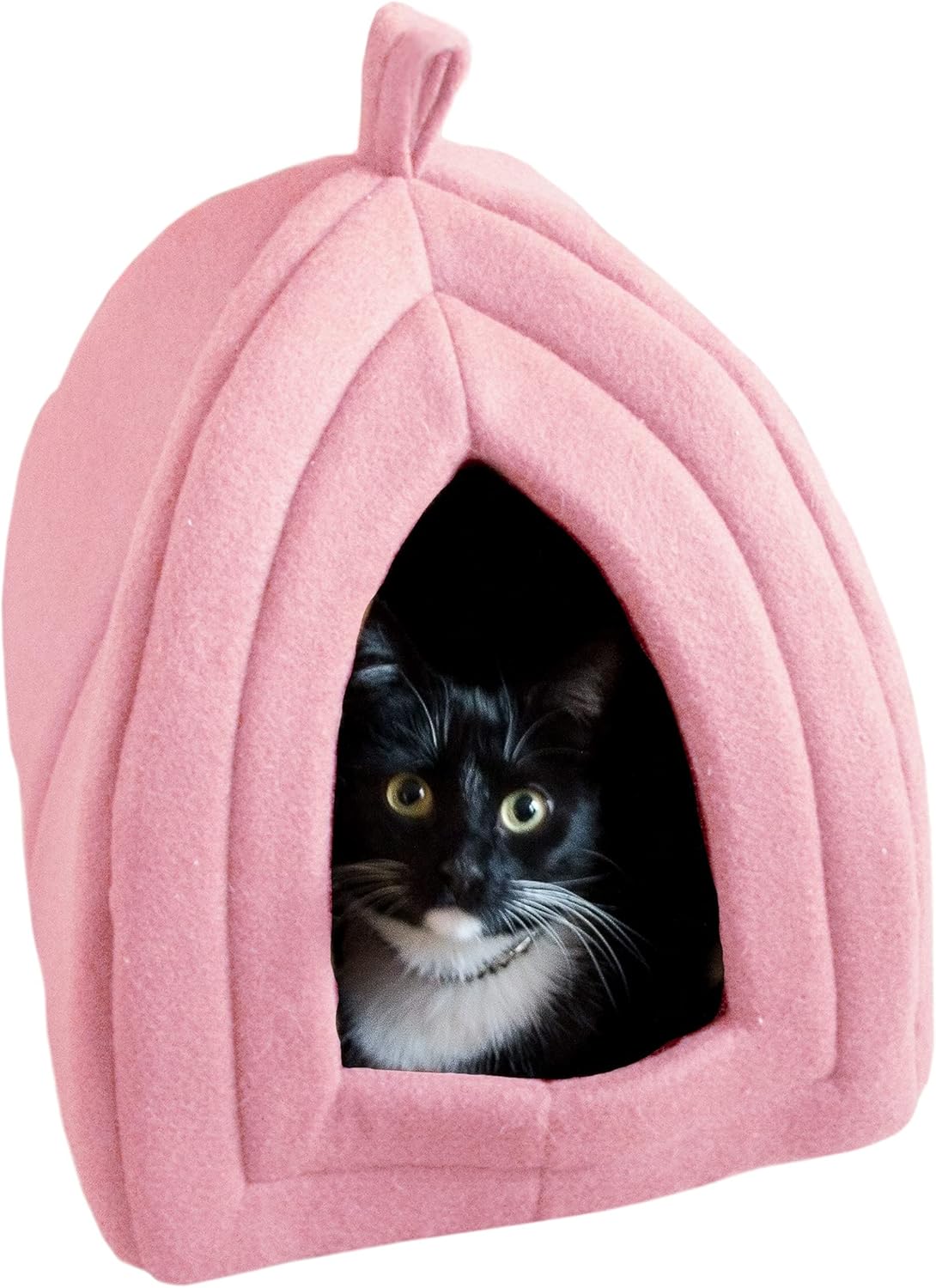 Cat House - Indoor Bed with Removable Foam Cushion - Pet Tent for Puppies, Rabbits, Guinea Pigs, Hedgehogs, and Other Small Animals by PETMAKER (Pink)