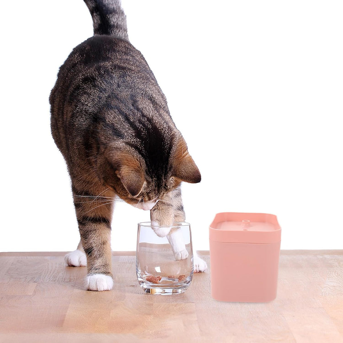 Automatic Cat Water Fountain Low Power Consumption Portable Design Pink Plastic Flower Shape Water Outlet for Kitten and Cat Drinking Modern Elegant Appearance
