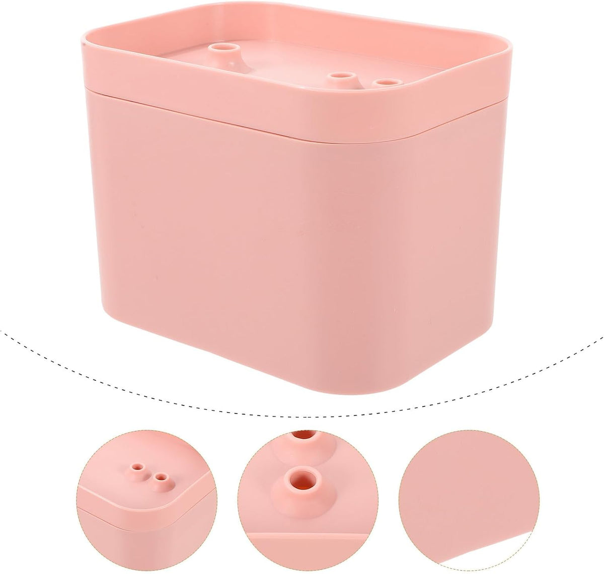 Automatic Cat Water Fountain Low Power Consumption Portable Design Pink Plastic Flower Shape Water Outlet for Kitten and Cat Drinking Modern Elegant Appearance
