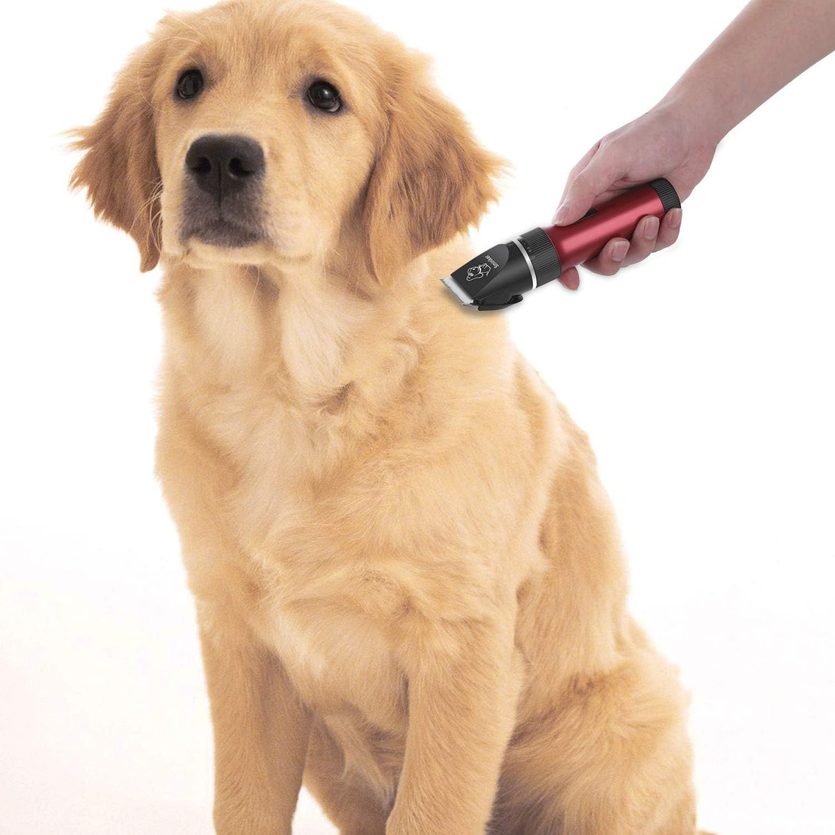 Sminiker Low Noise Horses Clippers Rechargeable Cordless Pet Clippers Grooming Kit with Storage Bag 5 Speed Professional Animal Clippers Pet Grooming Kit