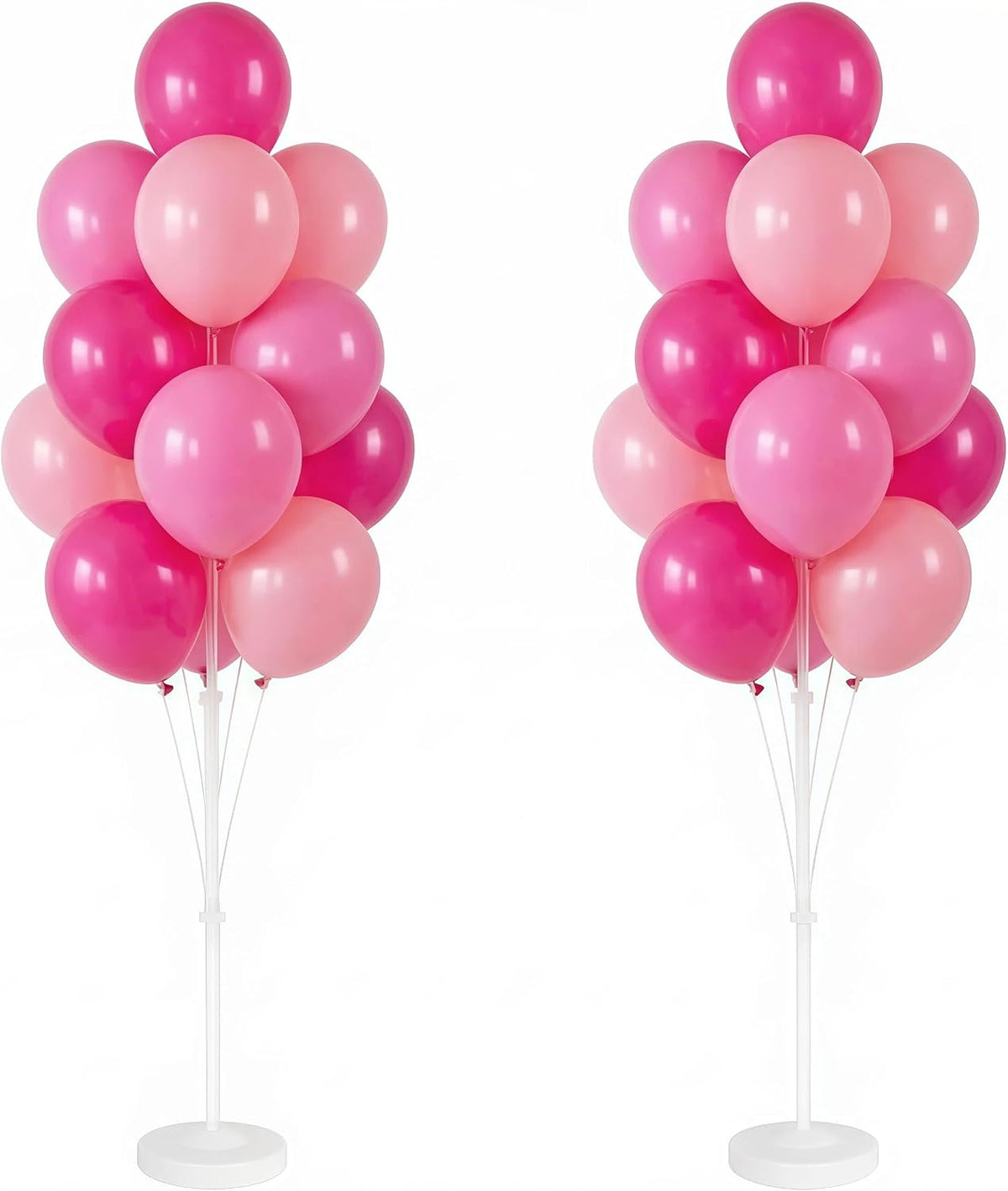 Balloon Column Kit Set of 2 With Balloons Included - Balloon Tower with Stand, Base, and Pole,Backdrop Decoration for Wedding, Baby Shower, Birthday Party, or Bachelorette Parties (Pink)