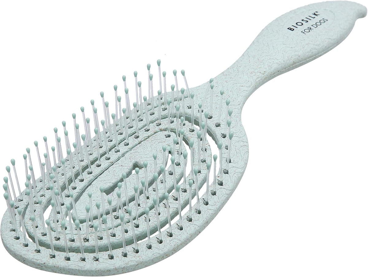 BioSilk for Pets Eco Friendly Detangling Pin Brush for Dogs, Gentle Dog Grooming Brush Designed to Help Remove Knots and Tangles and Support Healthy Coats for All Dogs
