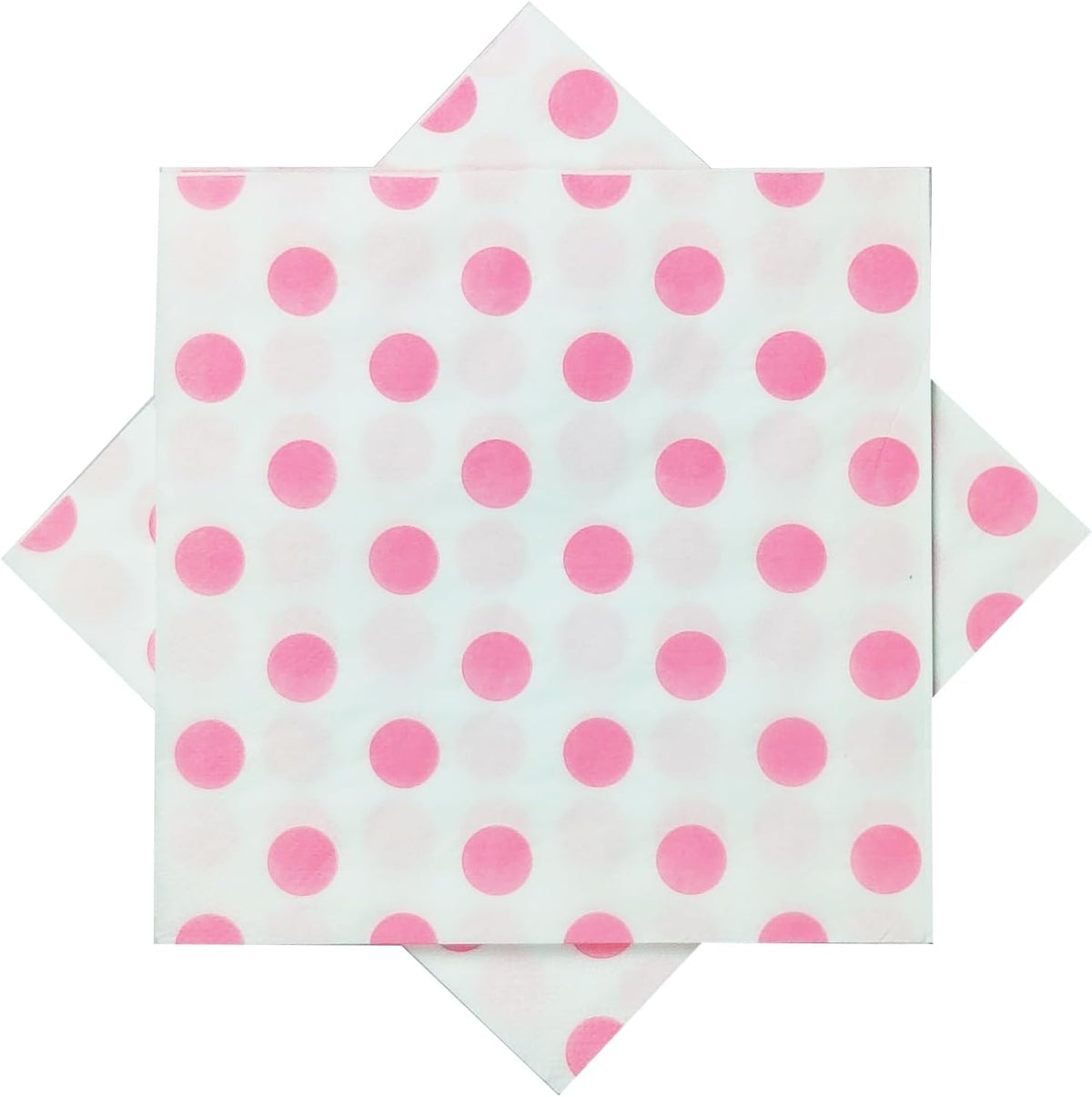 40Pcs Pink Dot Cocktail Beverage Napkins Disposable Paper Polka Dots Dessert Napkin for Spring Carnival Festival Holiday Bridal & Baby Shower Tableware Party Supplies 6.5"