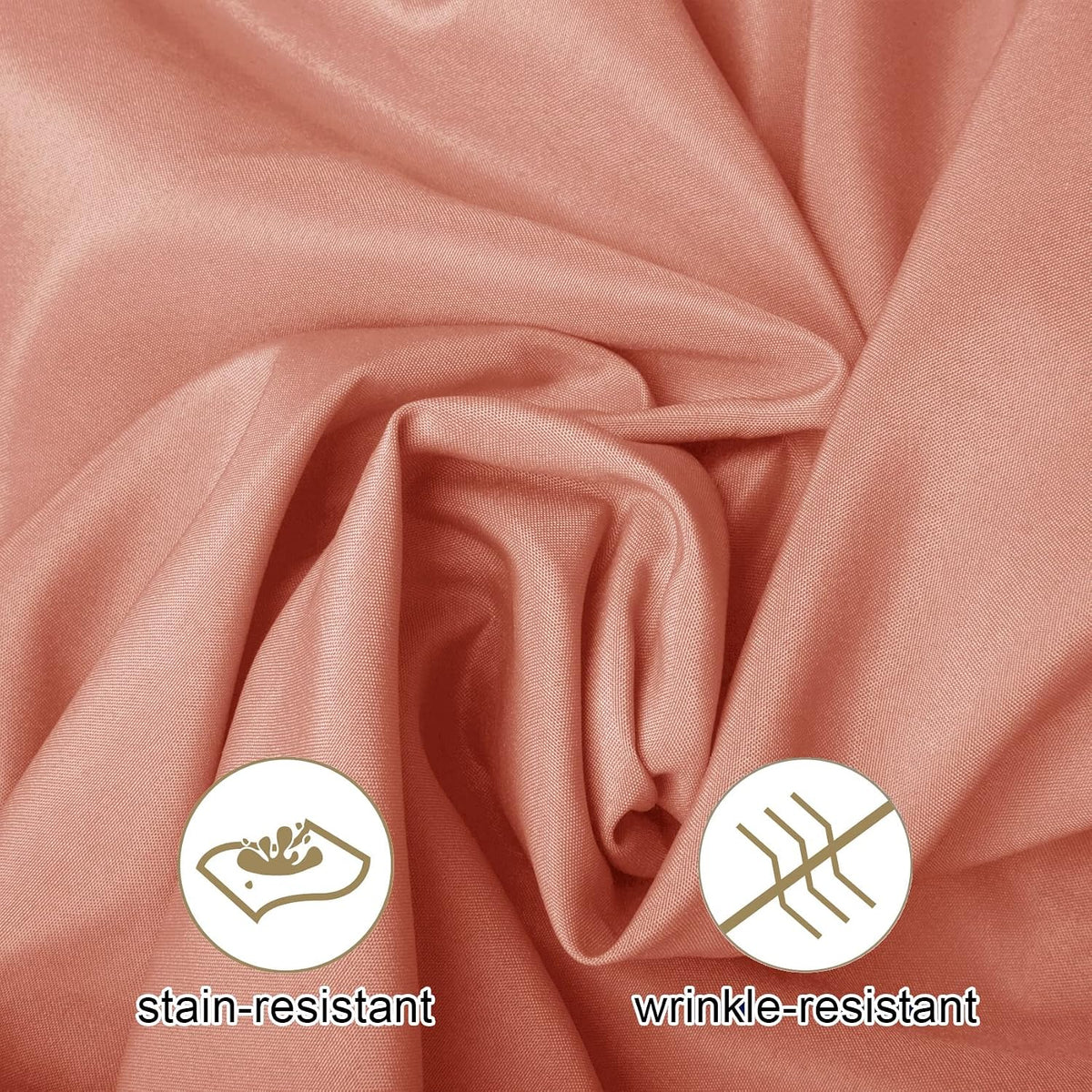 2pack 90x156 Inch Dusty Pink Rectangular Tablecloth 6 Feet Table Cloth in Polyester Fabric for Wedding/Banquet/Restaurant/Parties