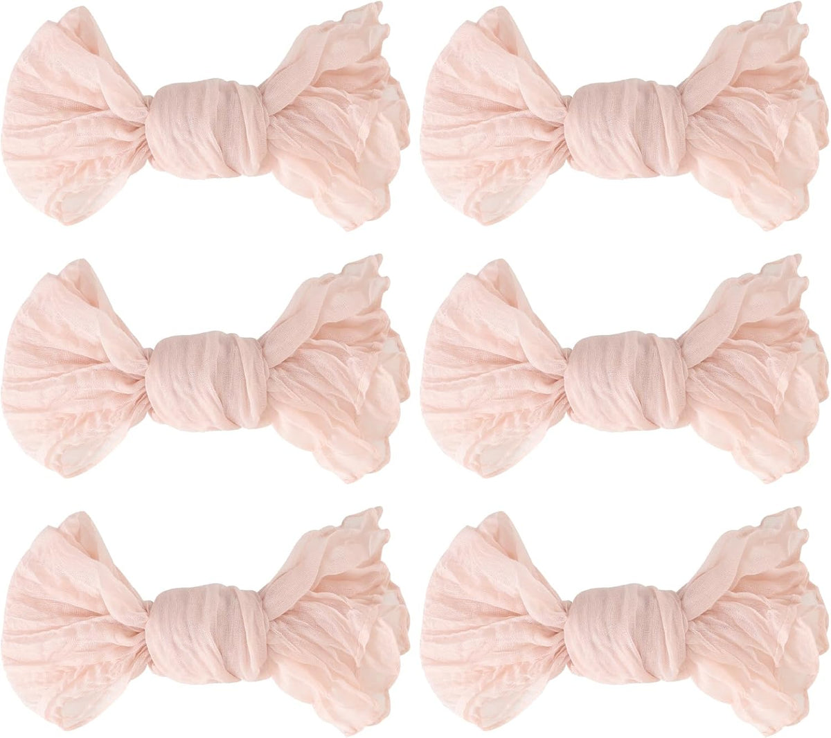 Nydotd 6pcs Cheesecloth Napkins 20 x 20 Inch Boho Dinner Napkins Wrinkled Rustic Linen Table Decorative Cloth Napkins for Wedding Party Baby Shower Family Everyday Use Easter (Dusty Pink)