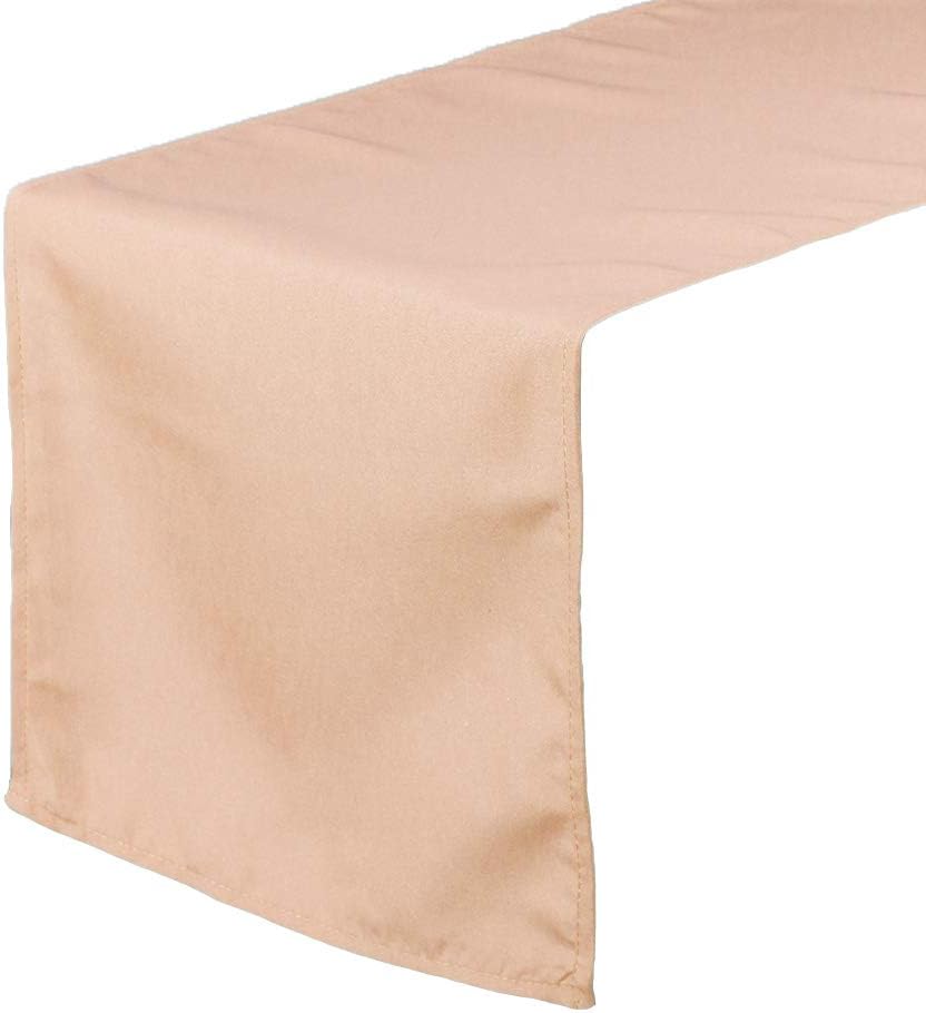 14 x 108 inch Polyester Table Runner - Peach, Table Runner for Weddings, Events, Hotels and Catering Services