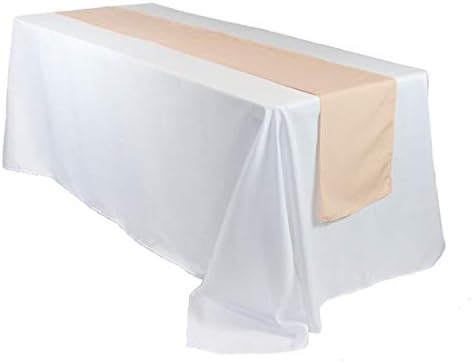 14 x 108 inch Polyester Table Runner - Peach, Table Runner for Weddings, Events, Hotels and Catering Services