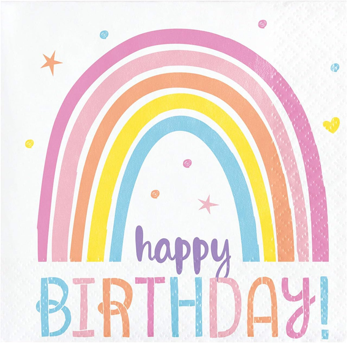 Happy Rainbow Beverage Napkins, 16 ct