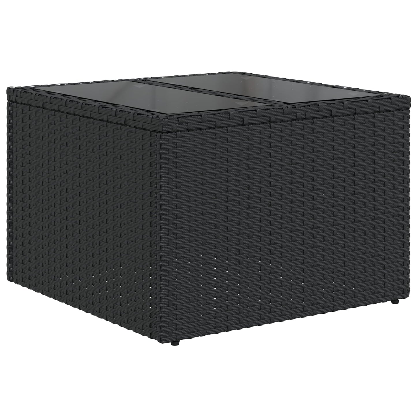 vidaXL 9 Piece Garden Sofa Set with Cushions Black Poly Rattan, vidaXL 2-Seater Garden Sofa with Cushions Black Poly Rattan