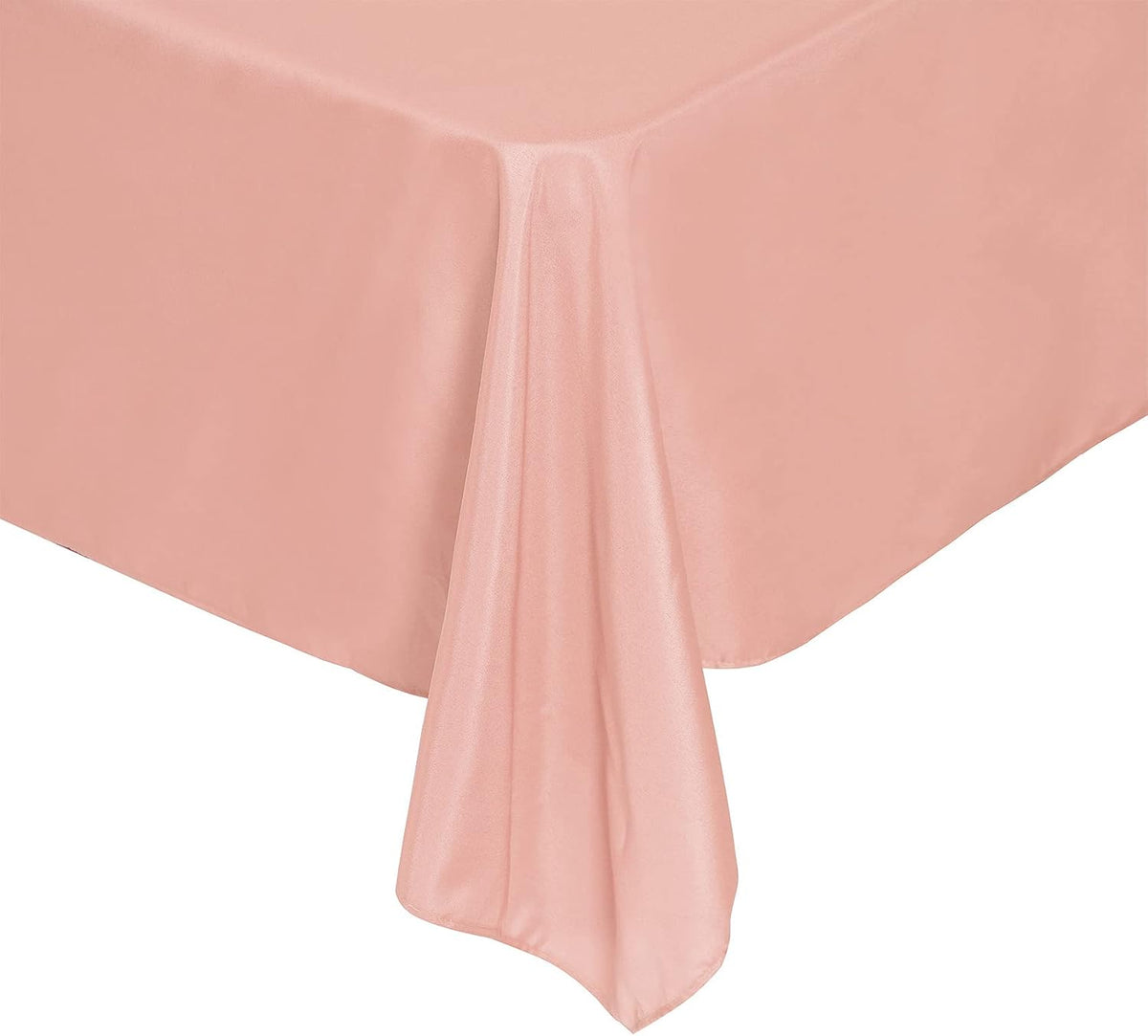 Rectangle Tablecloth 90x132 inch Washable Polyester Fabric Table Cloth for Wedding Party Dining Banquet Decoration（90x132, Dusty Pink）