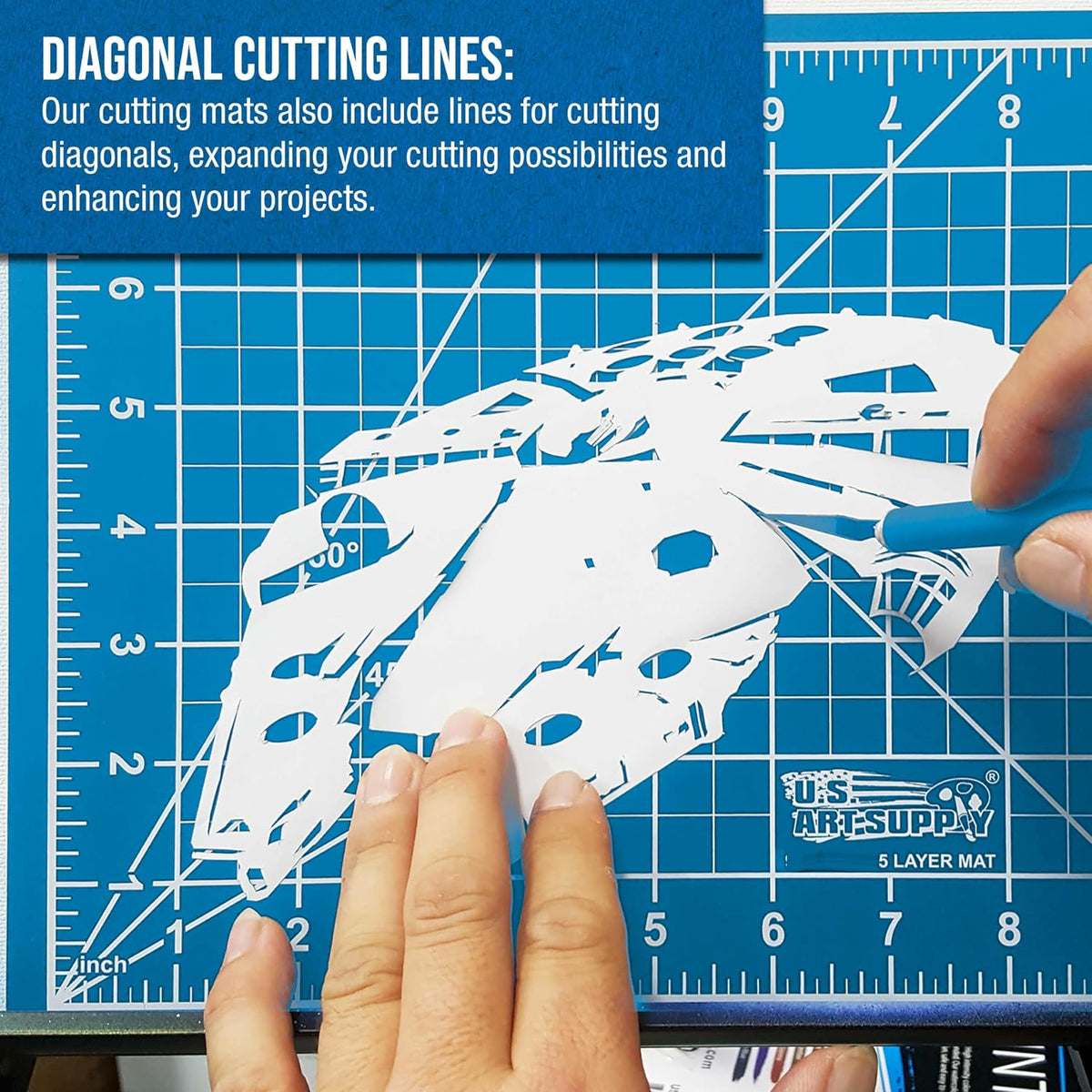 9"x12" Self-Healing Cutting Mat 5-Ply (2 Pack) Pink/Blue