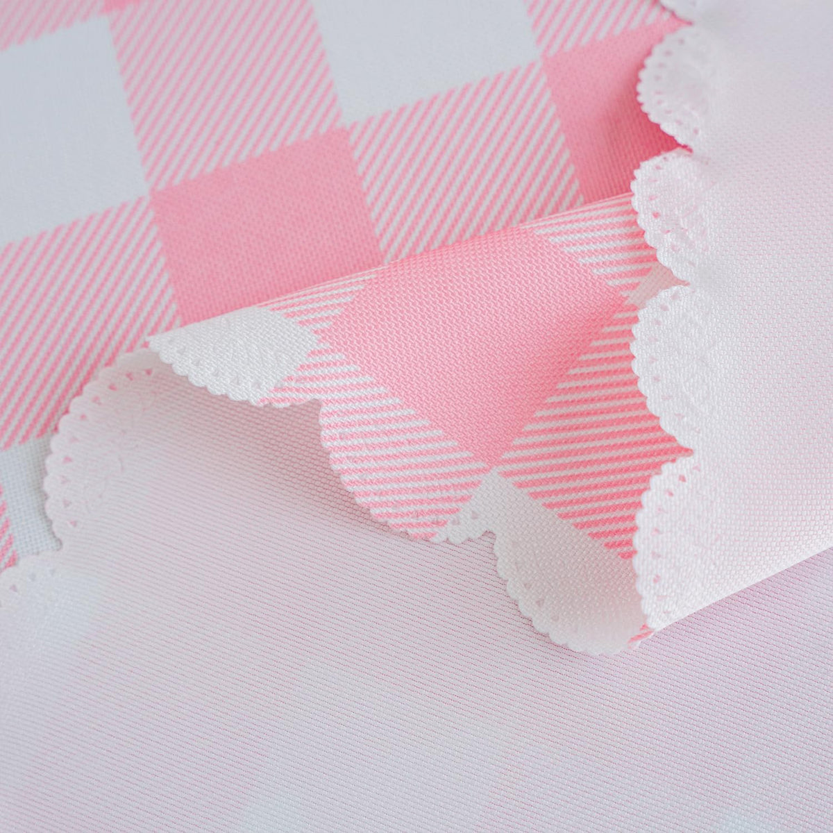 Pink Gingham Tablecloth for Rectangle Tables- Checkered Table Cloth Waterproof Kitchen & Table Linens-Polyester Buffalo Plaid Wrinkle Free Table Cover(Baby Pink 60x84in)
