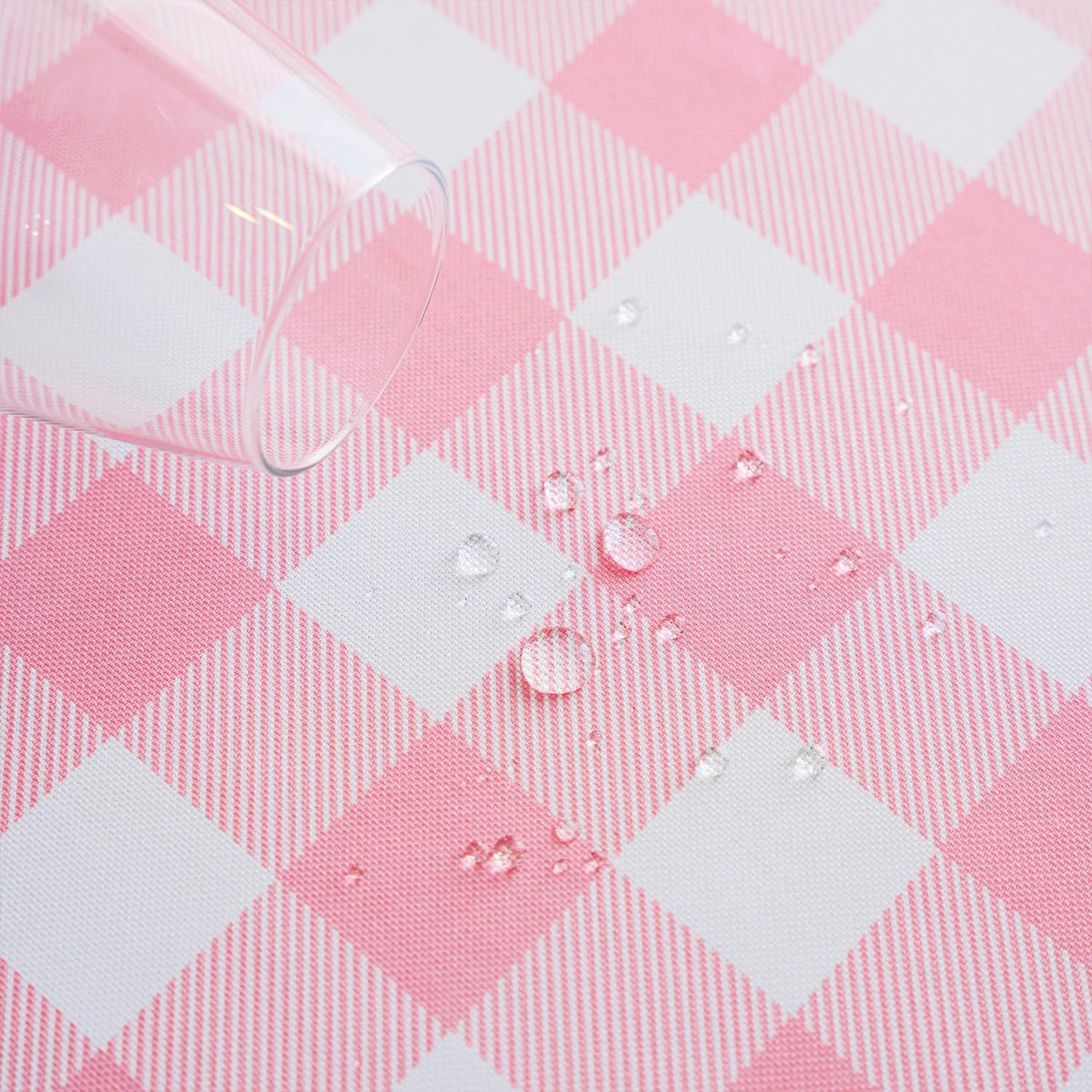 Pink Gingham Tablecloth for Rectangle Tables- Checkered Table Cloth Waterproof Kitchen & Table Linens-Polyester Buffalo Plaid Wrinkle Free Table Cover(Baby Pink 60x84in)