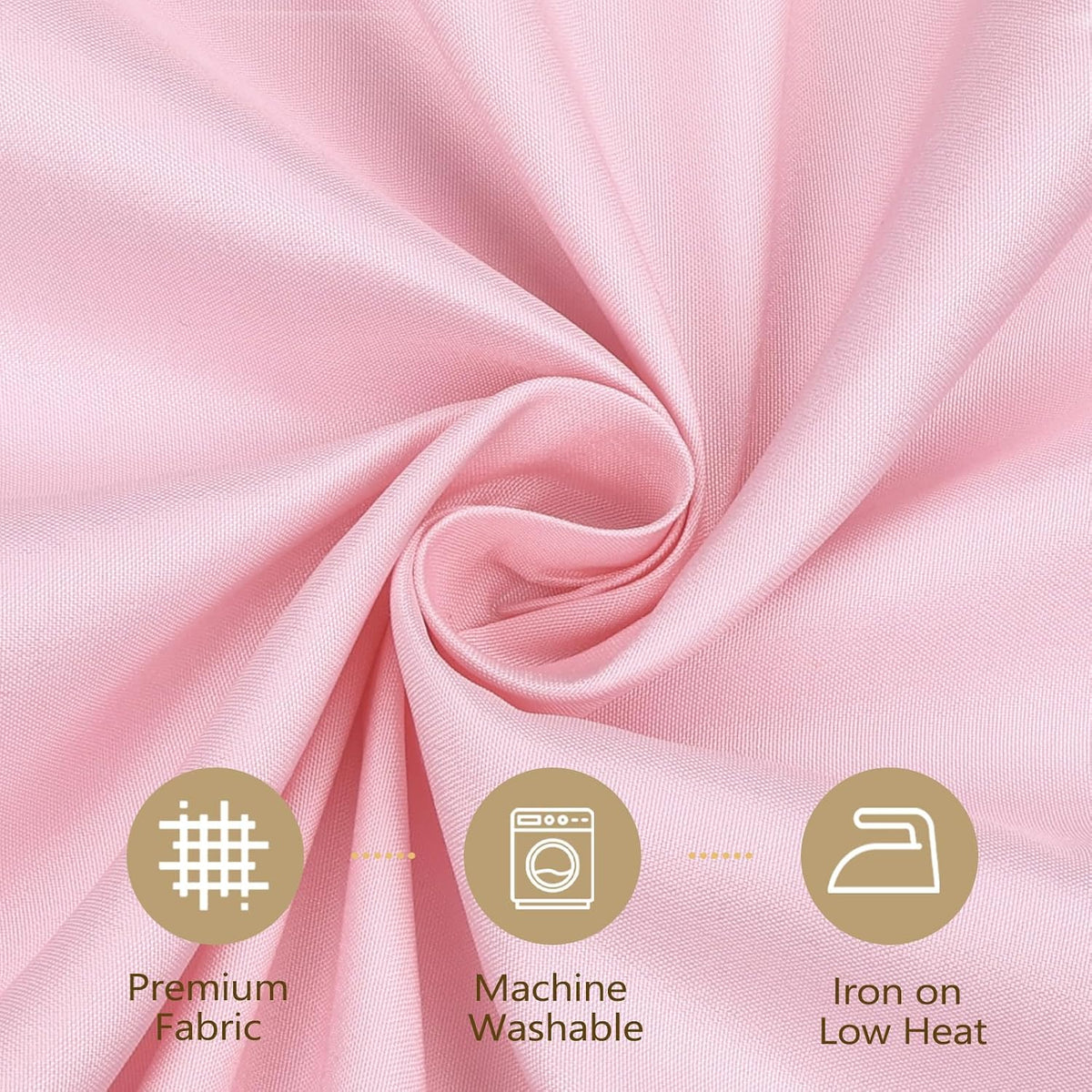 120 Inch Pink Round Tablecloth, 8 Pack