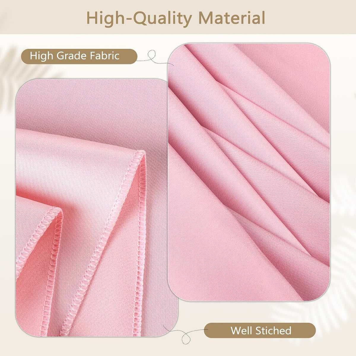 120 Inch Pink Round Tablecloth, 8 Pack