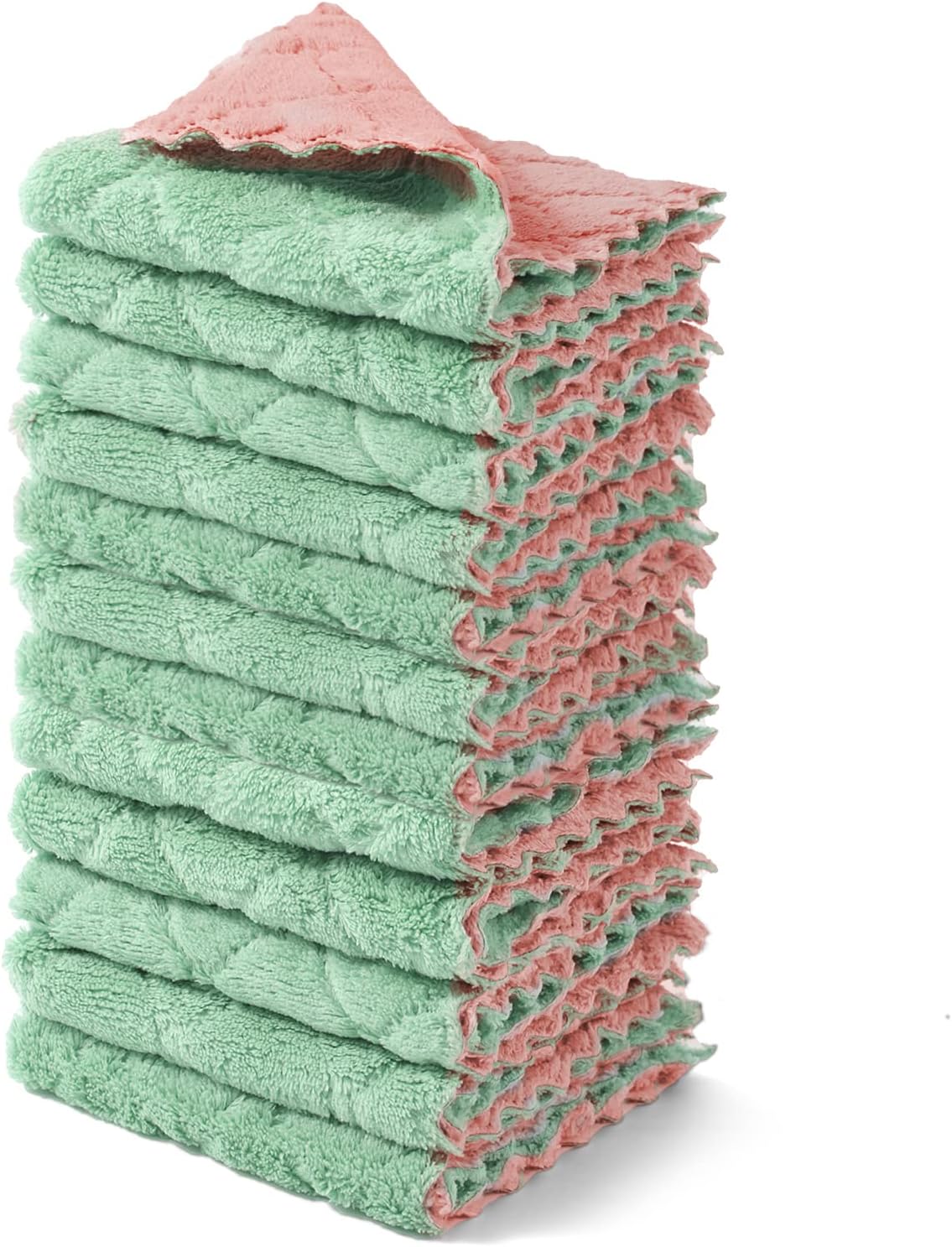 12 Pack Microfiber Dish Cloths for Kitchen Washing Dishes