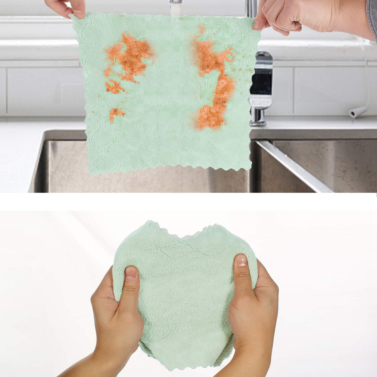 12 Pack Microfiber Dish Cloths for Kitchen Washing Dishes