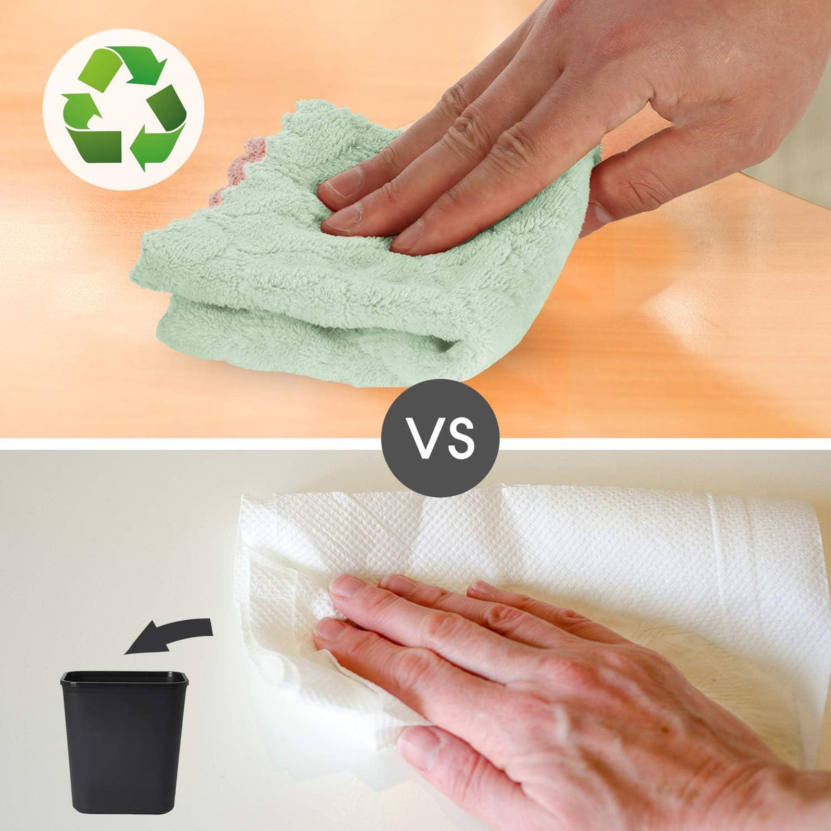 12 Pack Microfiber Dish Cloths for Kitchen Washing Dishes