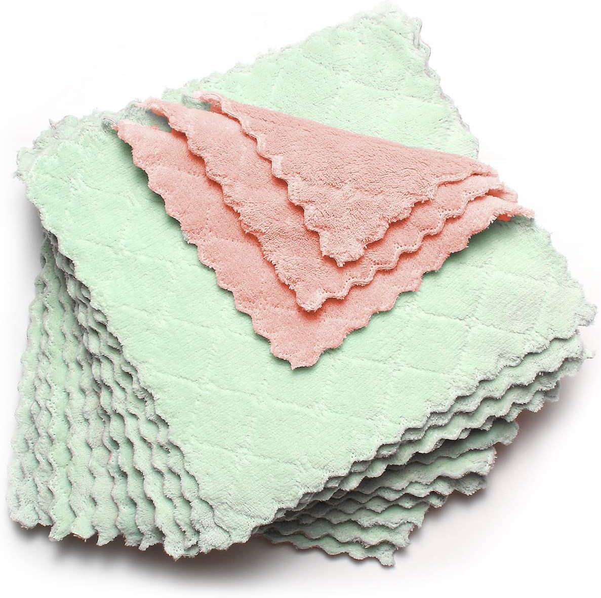 12 Pack Microfiber Dish Cloths for Kitchen Washing Dishes