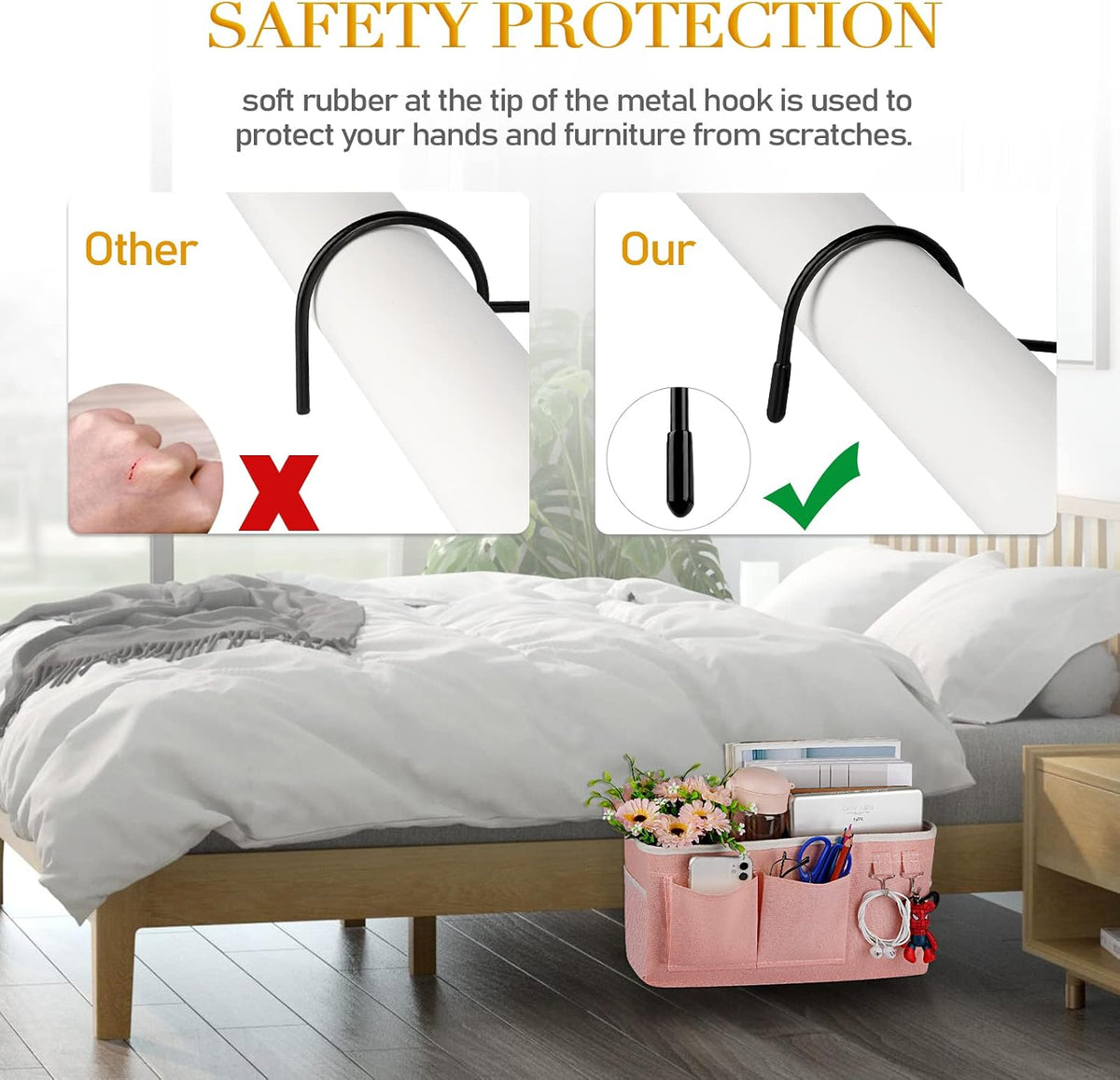 Bedside Caddy Bedside Storage Bag for Headboards/Bunk Bed