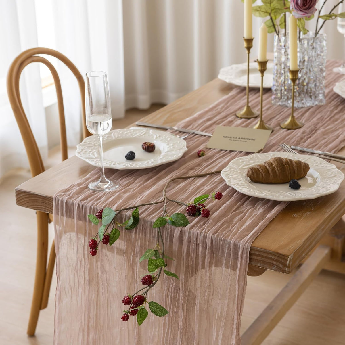 Cheesecloth Table Runner Summer Boho Wedding Birthday Party Home Decor