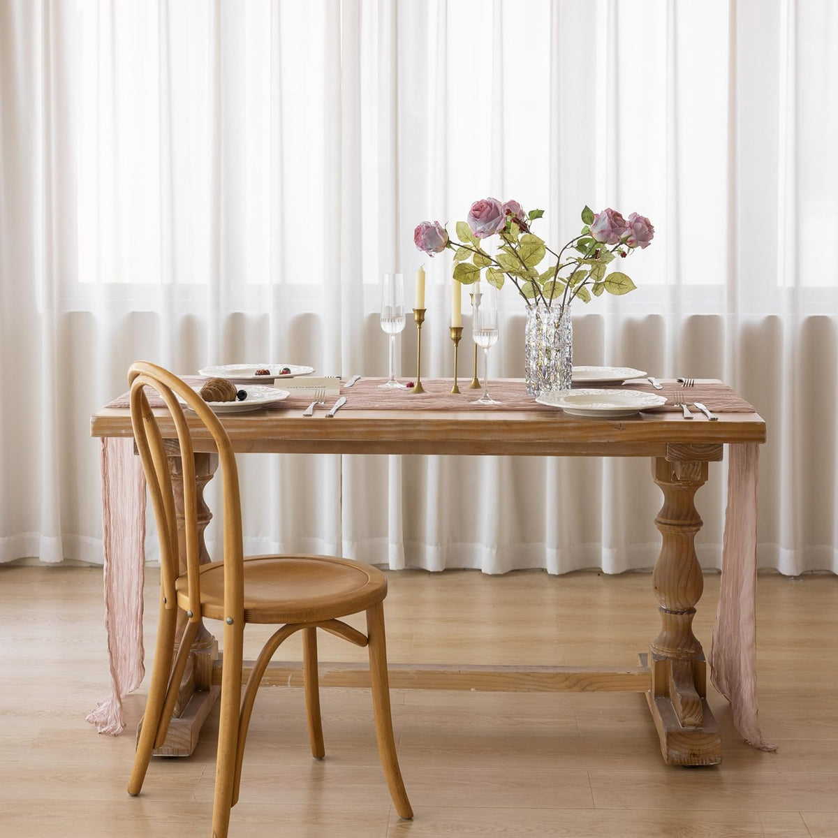 Cheesecloth Table Runner Summer Boho Wedding Birthday Party Home Decor
