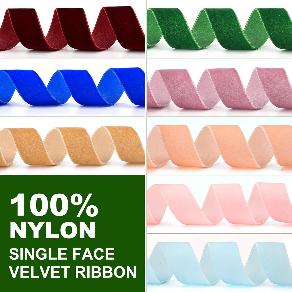 Peach Velvet Ribbon 5/8 Inch x 20Yd,Great for Gift Wrapping,Hair Bows,Christmas,Wedding Party Decoration(5/8" Peach)