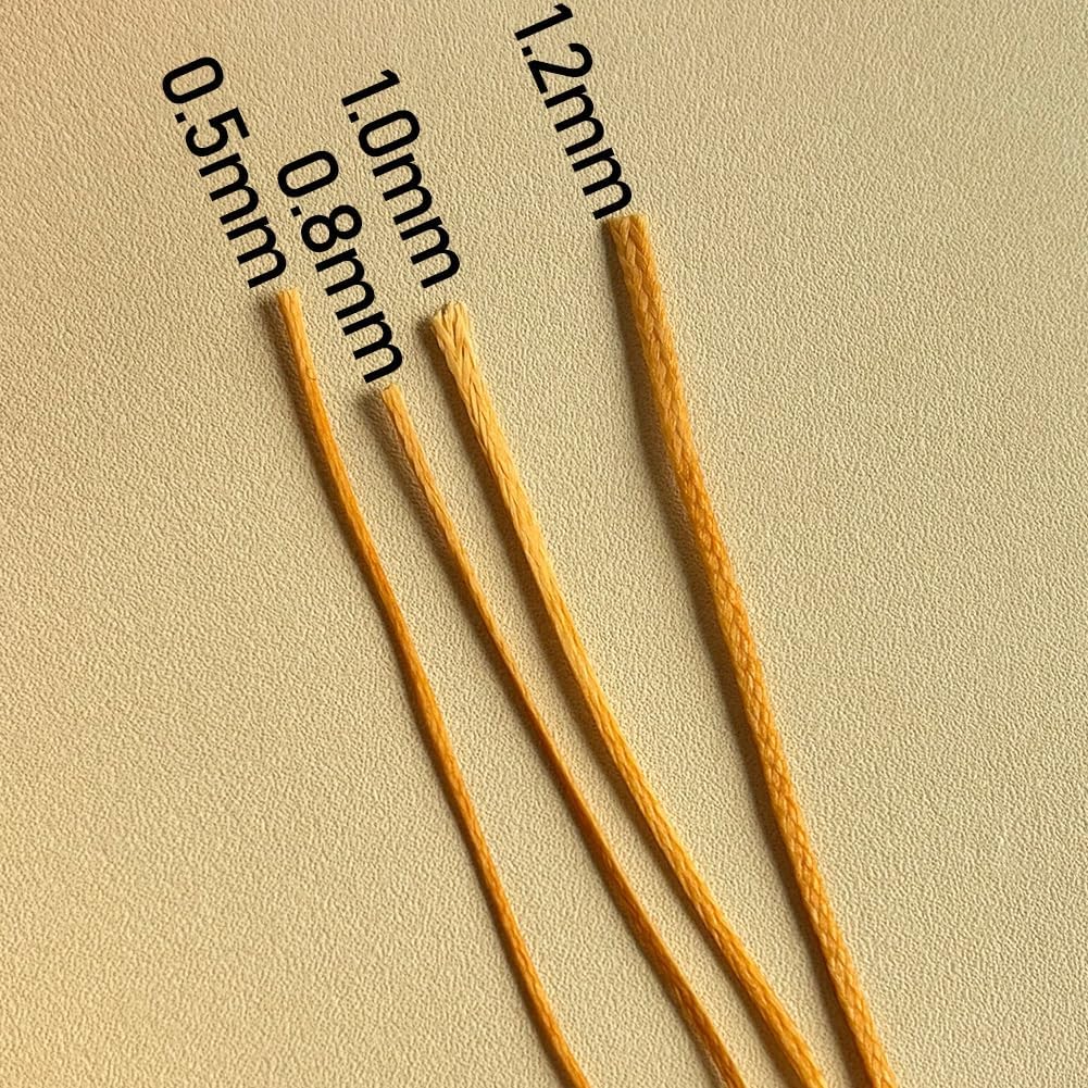 Flat Waxed Thread for Leather Sewing, 100D 0.6mm 460 Yard Polyester Waxed Cord for Hand Stitching, Bookbinding, Wallet Making and DIY Leather Craft, Peach Pink