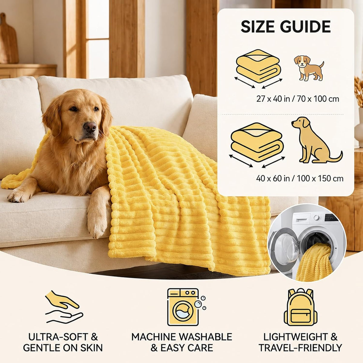 Emotional Support Blanket, Security Calming Dog Blanket, Faux Rabbit Fur Polyester Material, Soft and Comfortable for Cats and Dogs, for Indoor and Outdoor Use (Pink, 70 * 100 cm/27.55 * 39.37in)