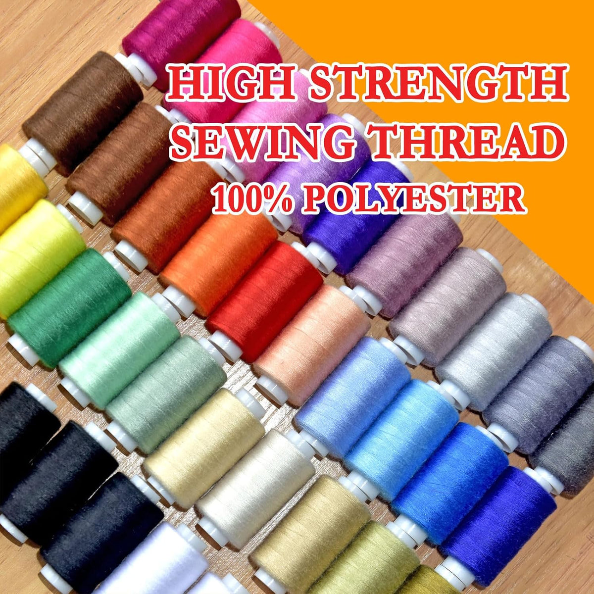All Purpose Sewing Thread-2 Spools of Hand Polyester Sewing Thread for Sewing Machine for Hand and Machine Sewing(Light Cyclamen Pink, 2 spools)