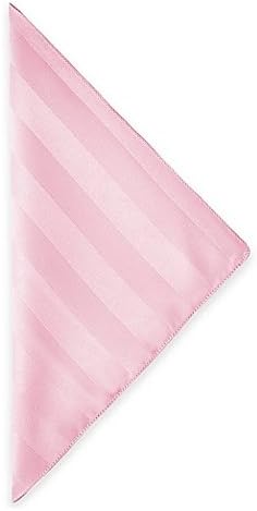 20x20-Inch Satin-Stripe Cloth Napkins, Pink, Set of 36