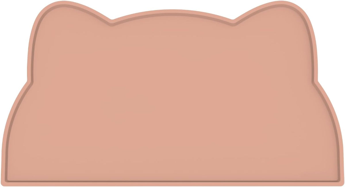 Cat Food Mat, Silicone Non Slip Dog Bowl Mat Waterproof Cat Feeding Mat Stop Food Spills and Water Messes Out to Floor Pet Food Mat (Tea Rose, 17" x 10")