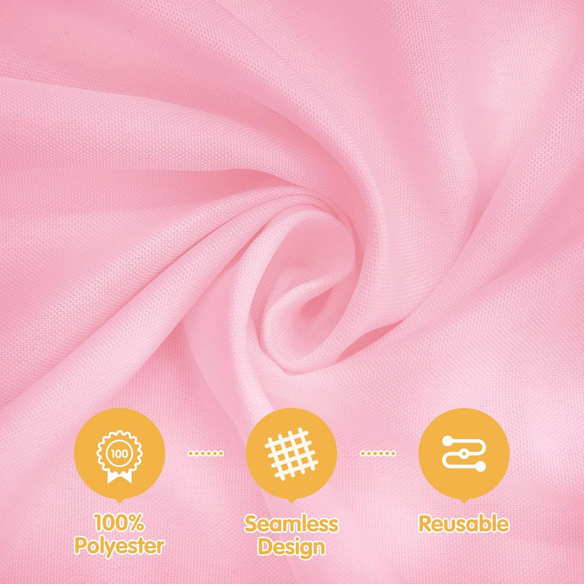 6 Pack Pink Tablecloths 60x102 Inch for 6ft Rectangle Tables