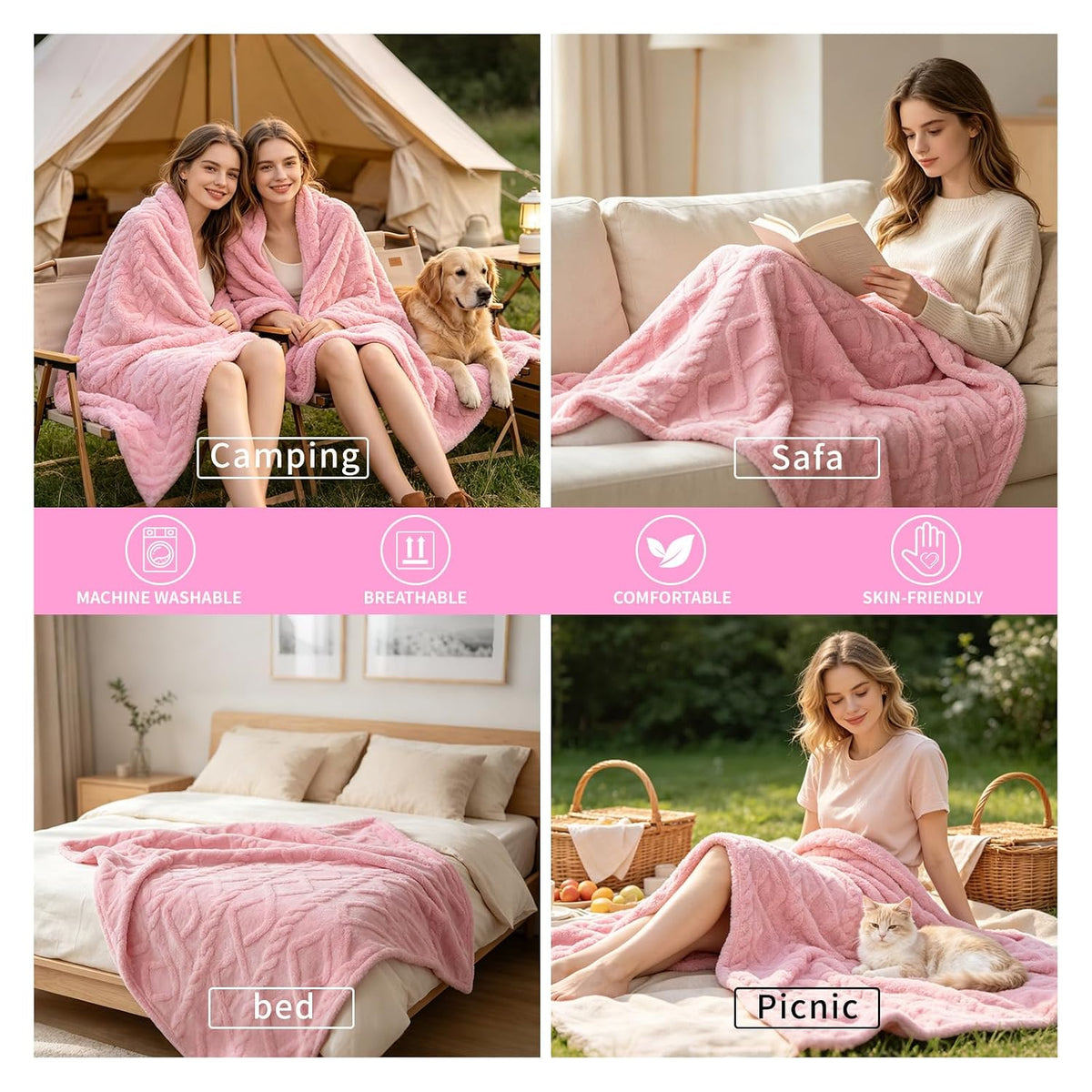 Gifts for Women, 35 Pcs Rose Home Spa Gifts Basket, Get Well Soon Gifts Set