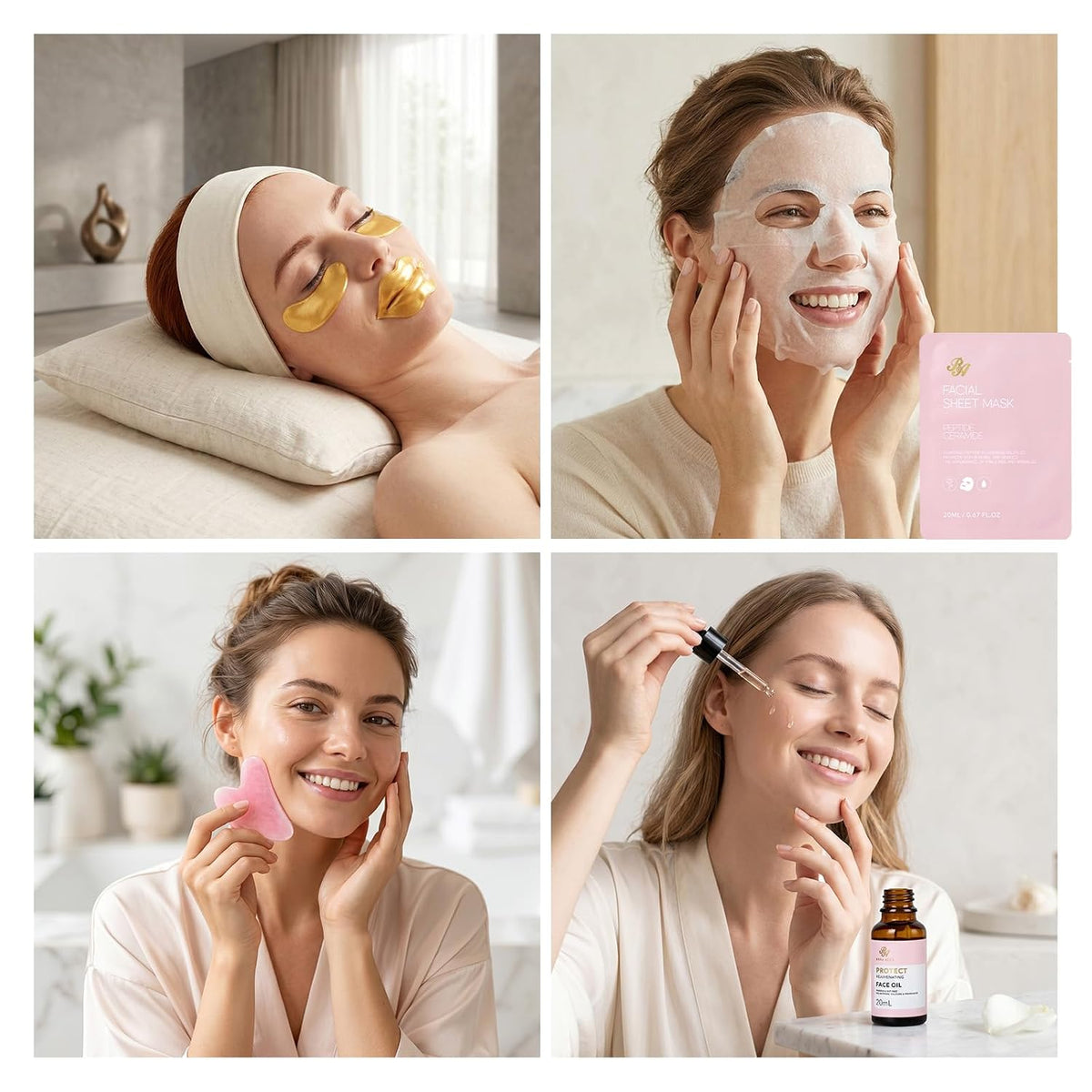 Gifts for Women, 35 Pcs Rose Home Spa Gifts Basket, Get Well Soon Gifts Set