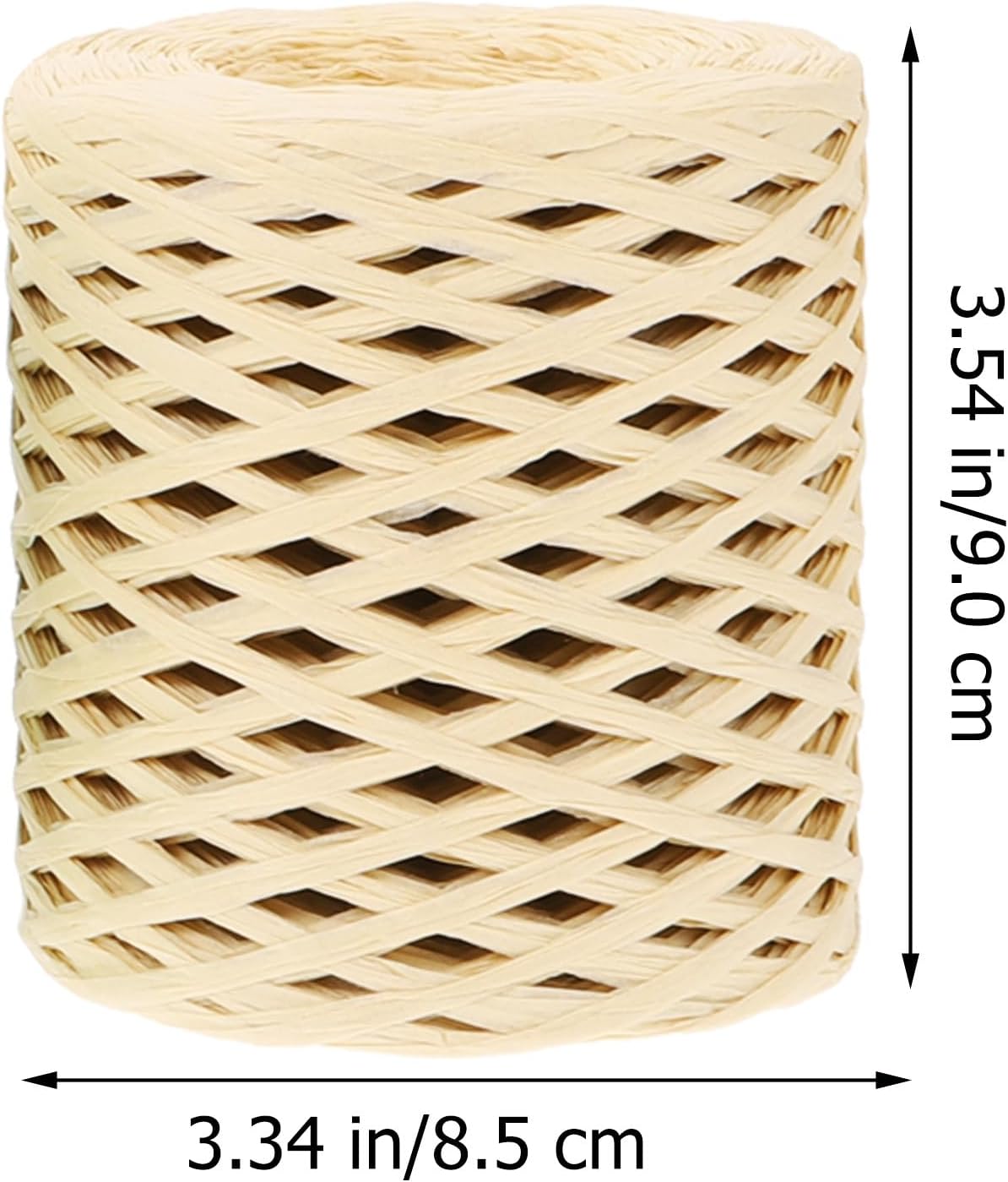 4 Rolls Raffia Ribbon Twine Wrapping Ribbon Set, Natural Colors (White Wind, Grass, Millet, Peach), DIY Craft Accessory for Christmas and Party Packing Supplies